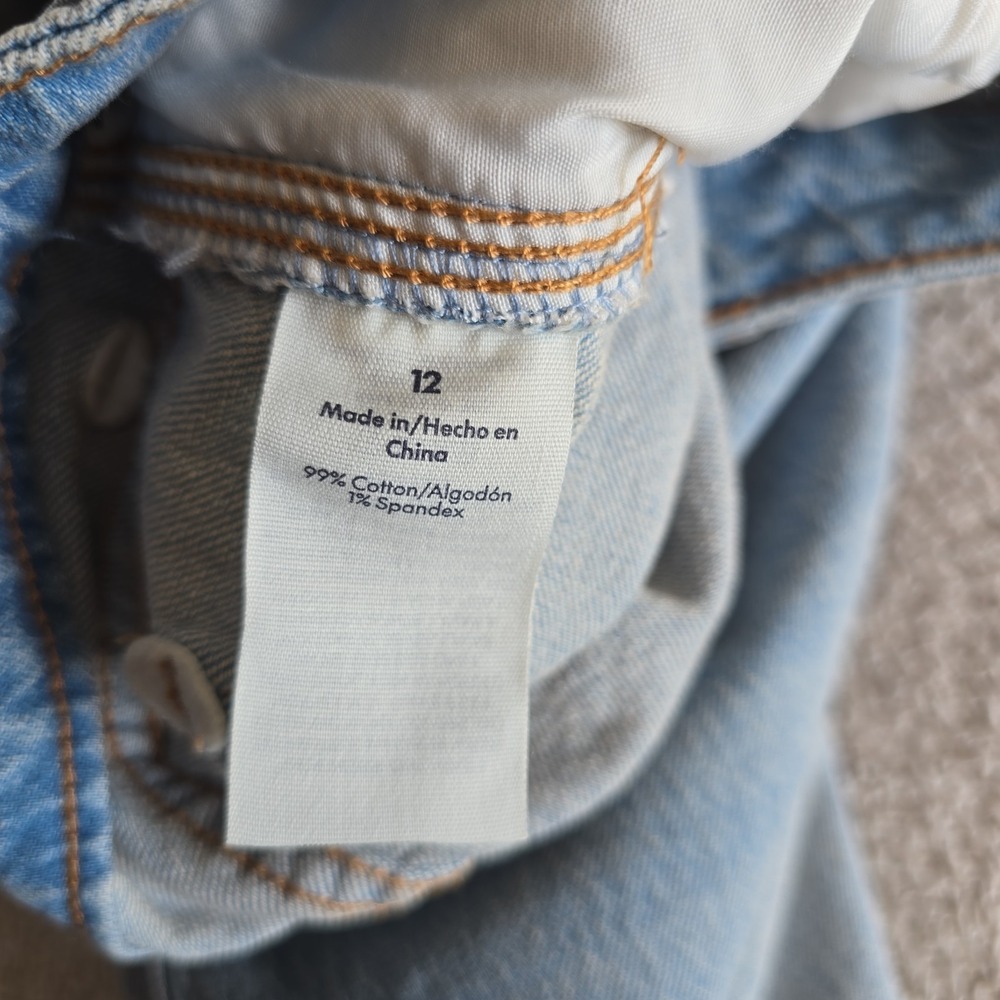 No Boundaries Women's Wide Leg Denim Jeans Light Enzyme With Tint Size 12 NWT - Picture 12 of 14